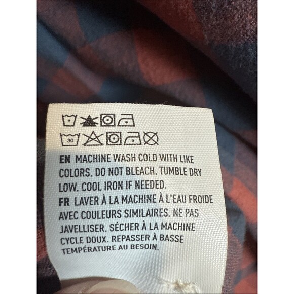 American Eagle Super Soft Blue Coral Check Long Sleeve Shirt Men's Size XXL - Picture 11 of 14